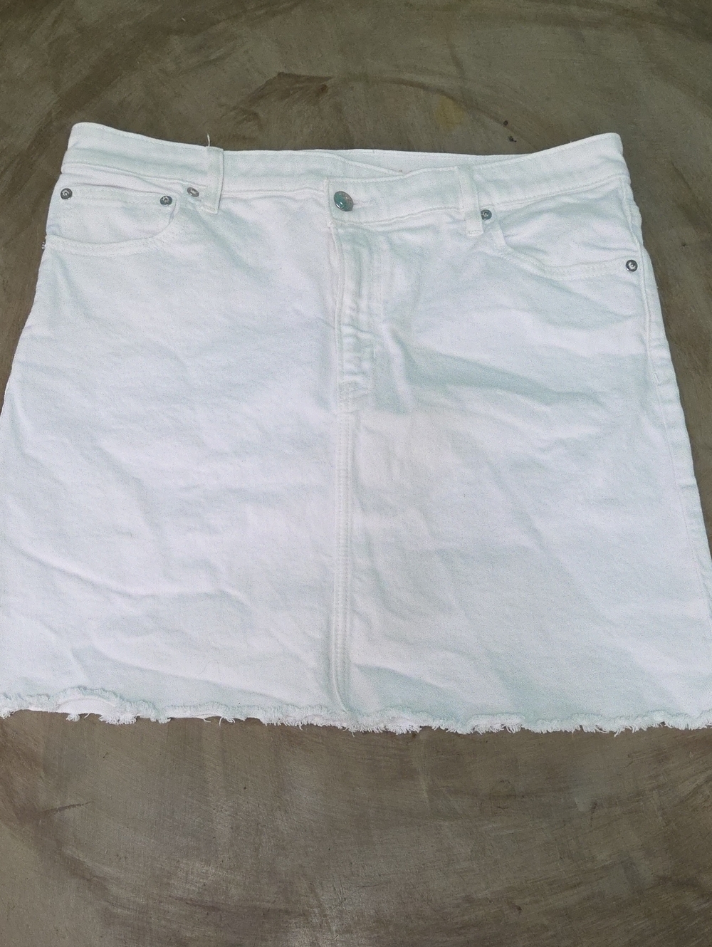 American Eagle Outfitters White Denim Mini Skirt